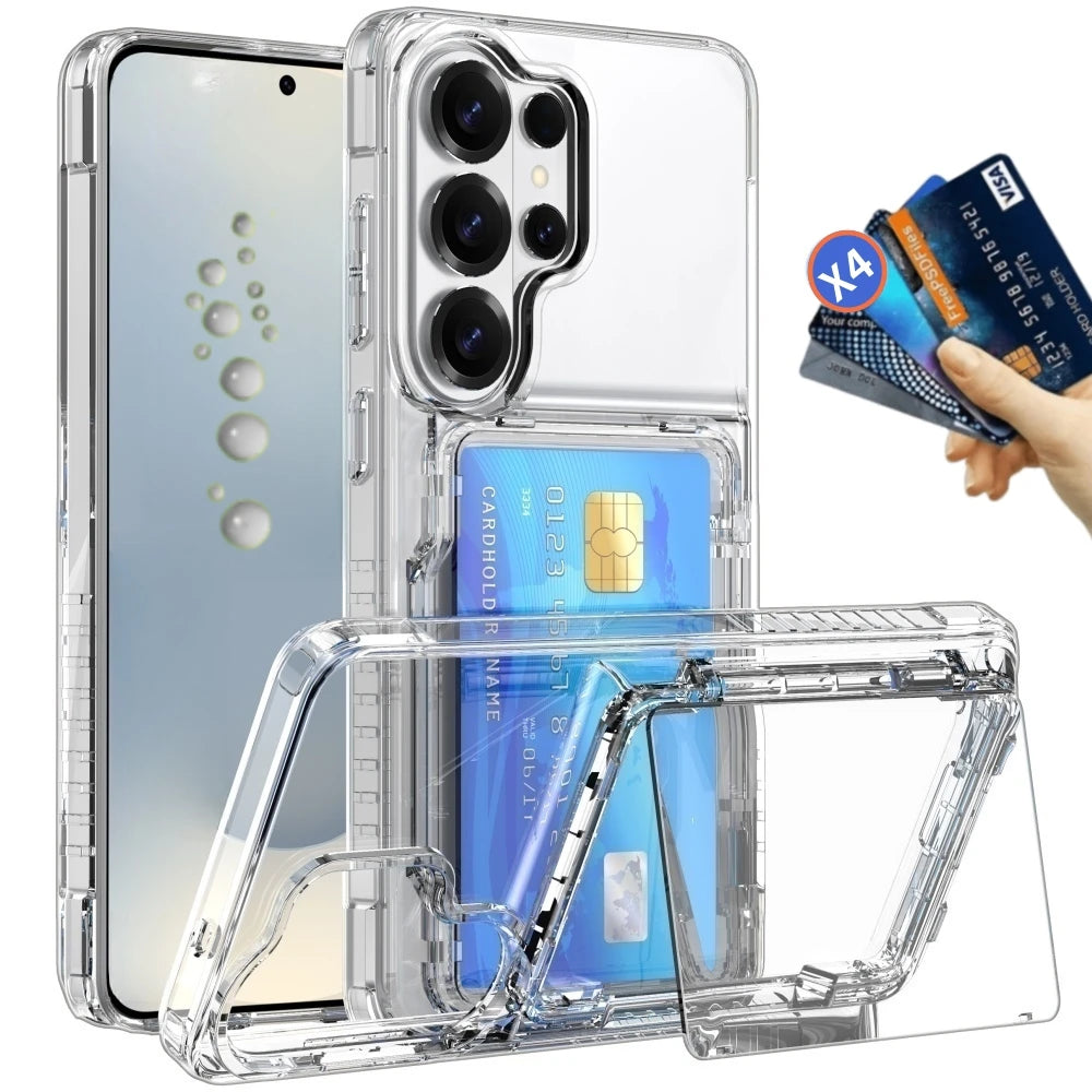 ♡ Clear Samsung Wallet Case with Card Holder