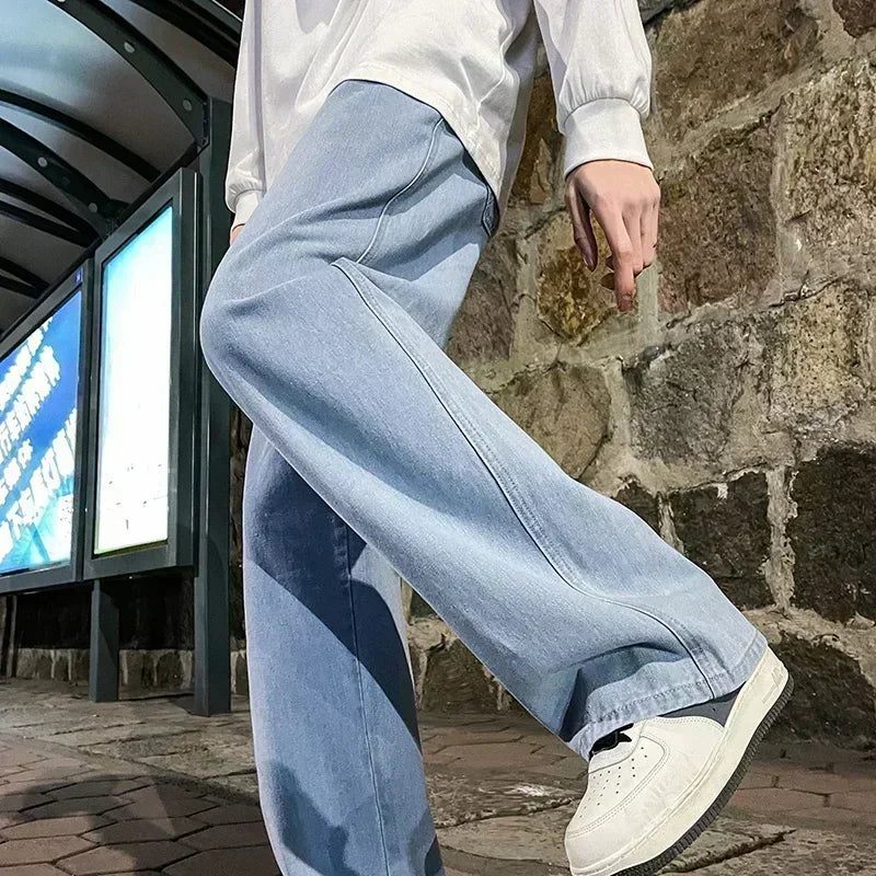 〆 Men's Loose Wide-Leg Jeans