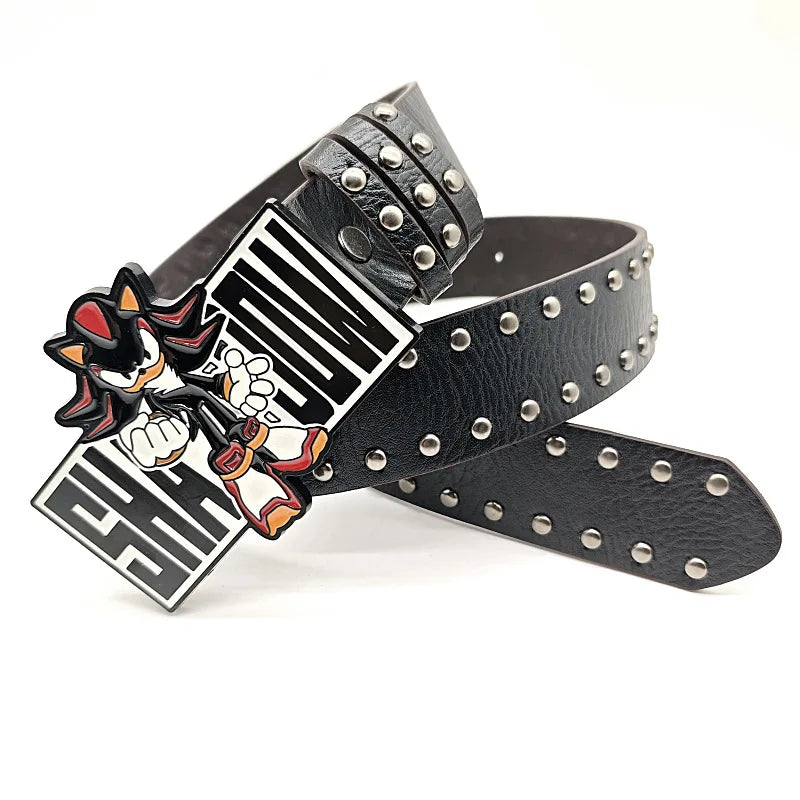 ⚡ Y2K Sonic Boy Studded Belt
