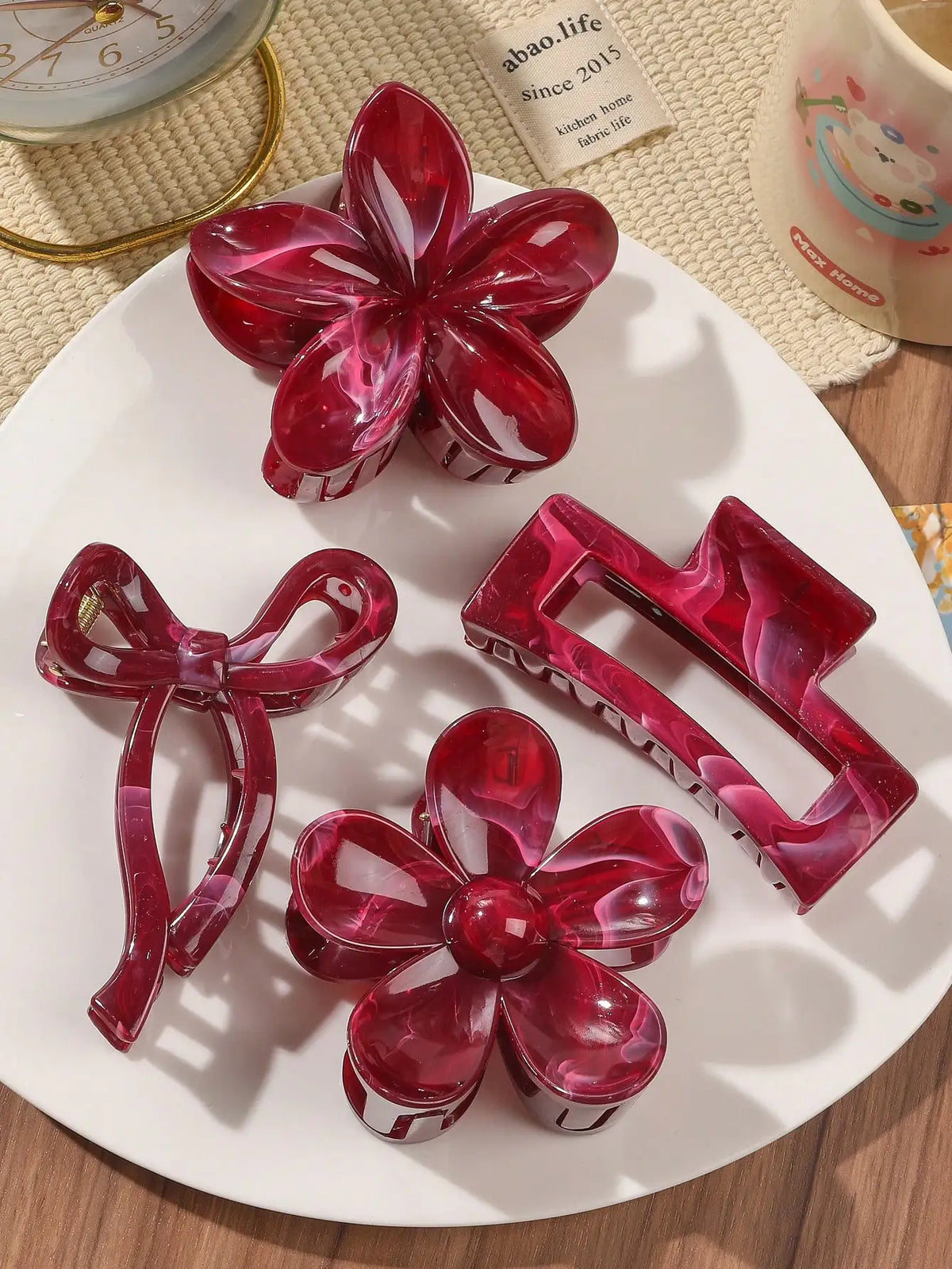 ♡ Four-Piece Hair Claw Clip Set