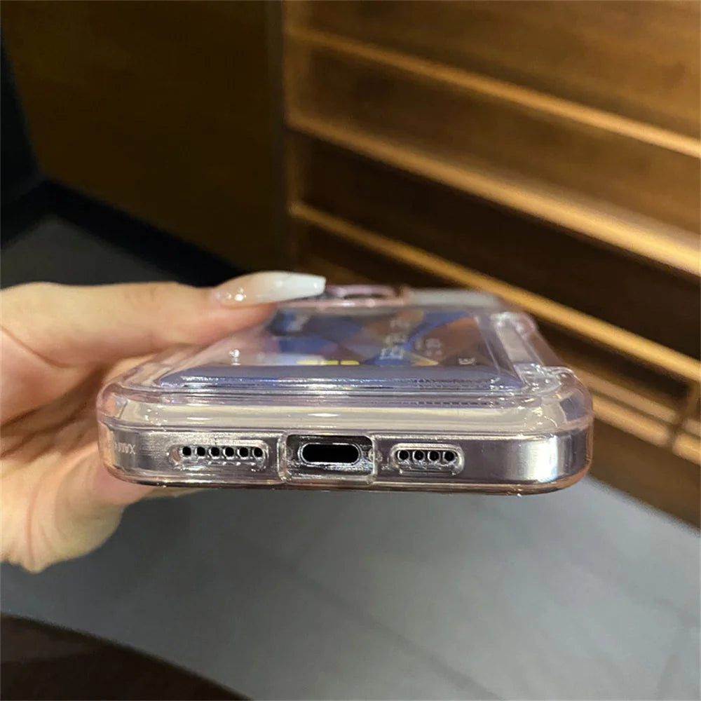 ♡ Clear iPhone Case with Card Holder