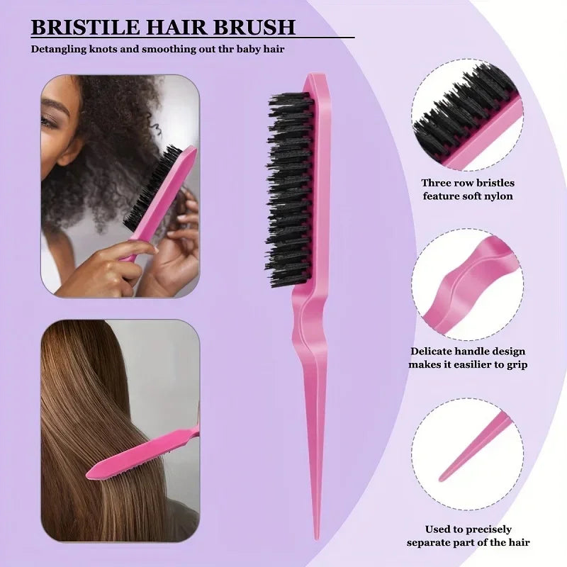 💇‍♀️ 7-Piece Purple Hair Styling & Braiding Tool Set
