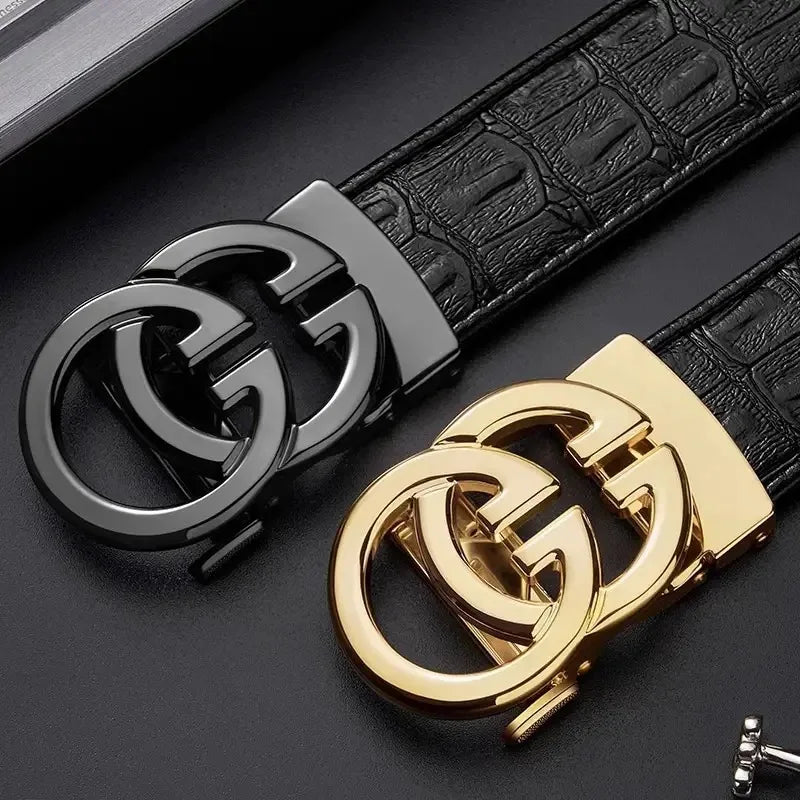 ♠ Men's Automatic-Buckle Leather Belt