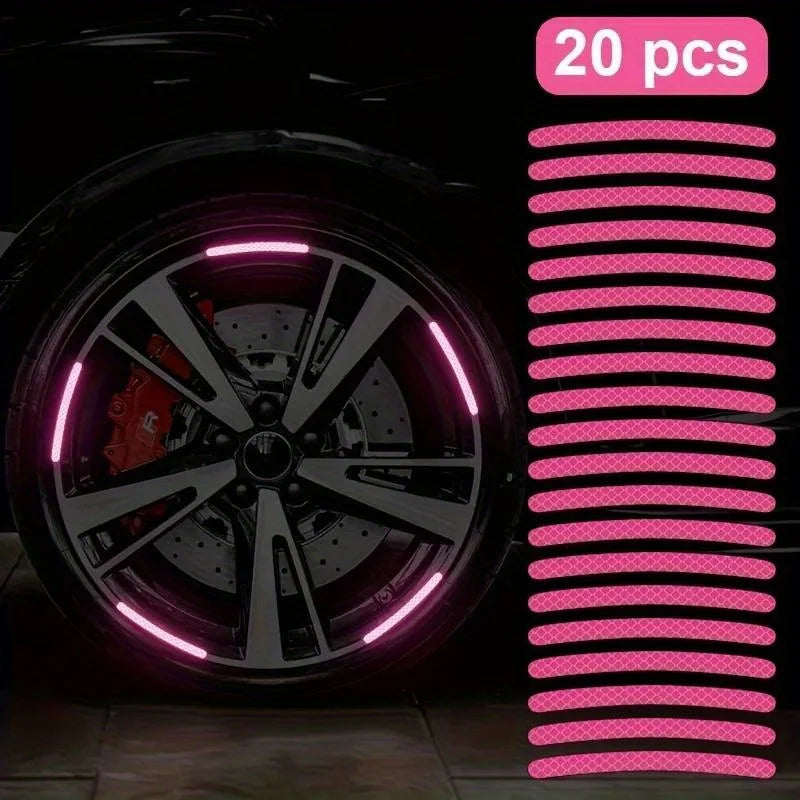 🛞 20-Piece Reflective Rim Stickers
