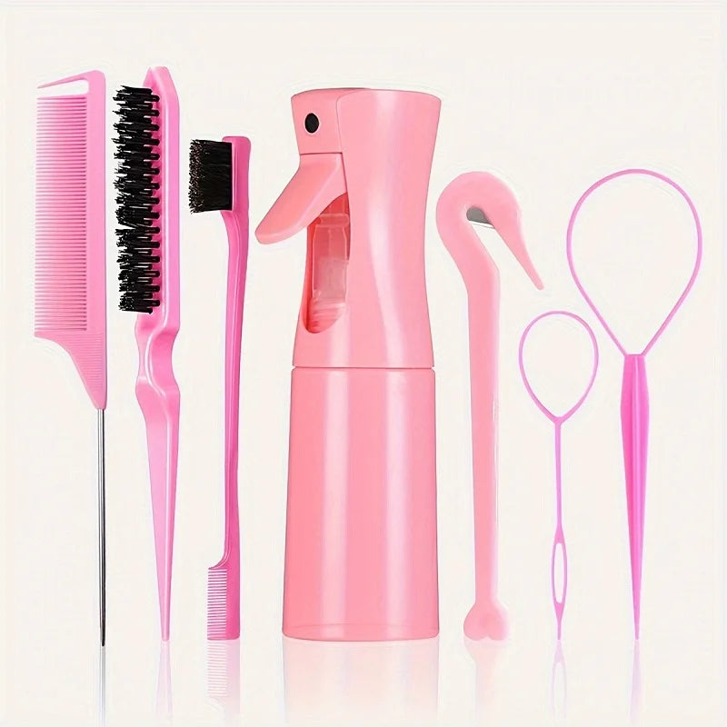 💇‍♀️ 7-Piece Purple Hair Styling & Braiding Tool Set