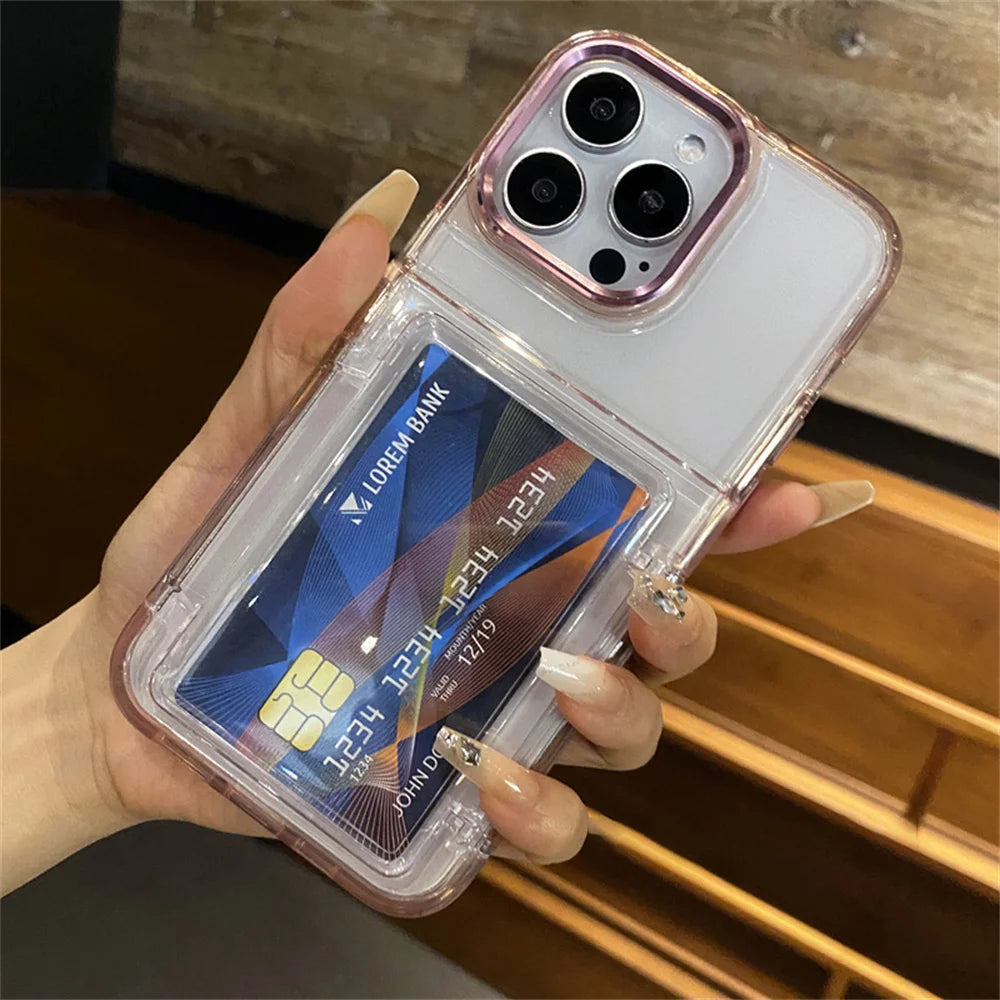 ♡ Clear iPhone Case with Card Holder
