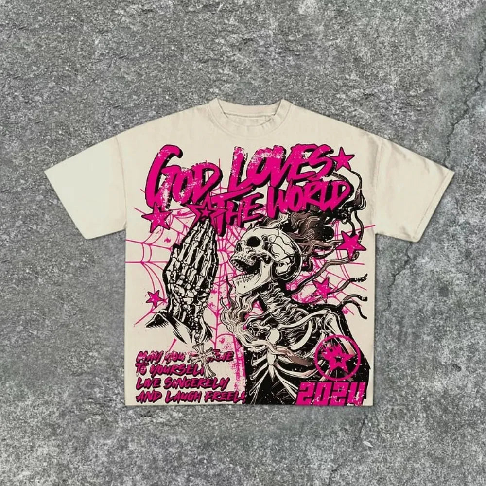 ☠ Men's Skull-Print Summer Tee