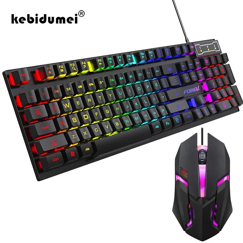 ⚡ Backlit USB Gaming Keyboard & Mouse