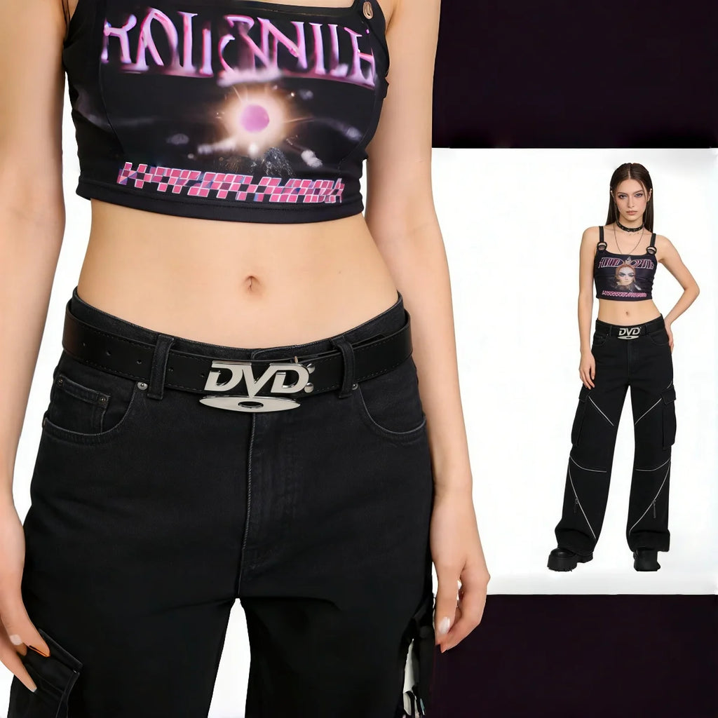 ⛓ Y2K Letter Buckle Belt