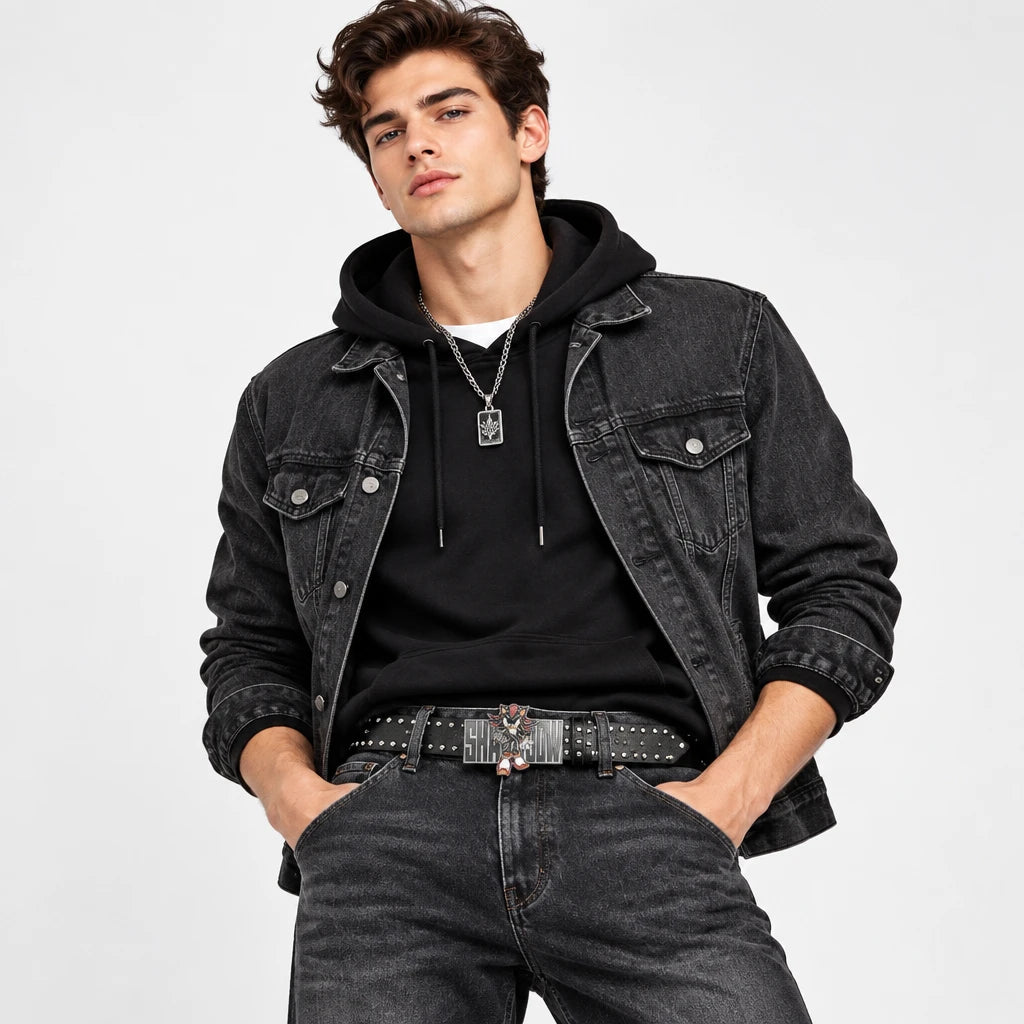 ⚡ Y2K Sonic Boy Studded Belt