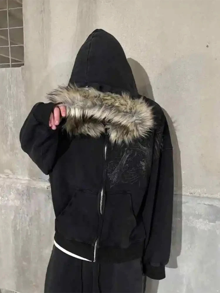 ✦ Y2K Zip-Up Hoodie Jacket