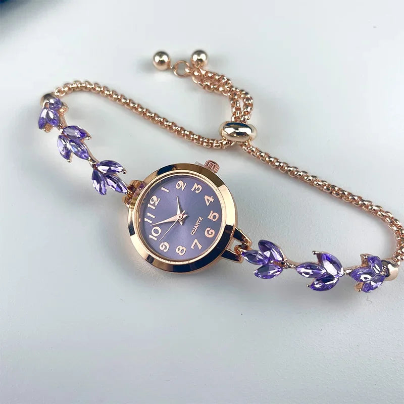 ♡ Rhinestone Bracelet Quartz Watch