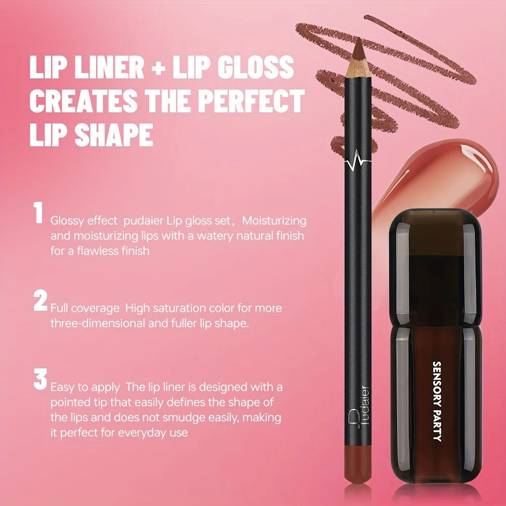 🌈 Gradient Lip Liner & Gloss Set