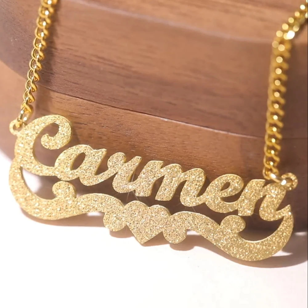 ☆ Custom Name Sparkle Necklace