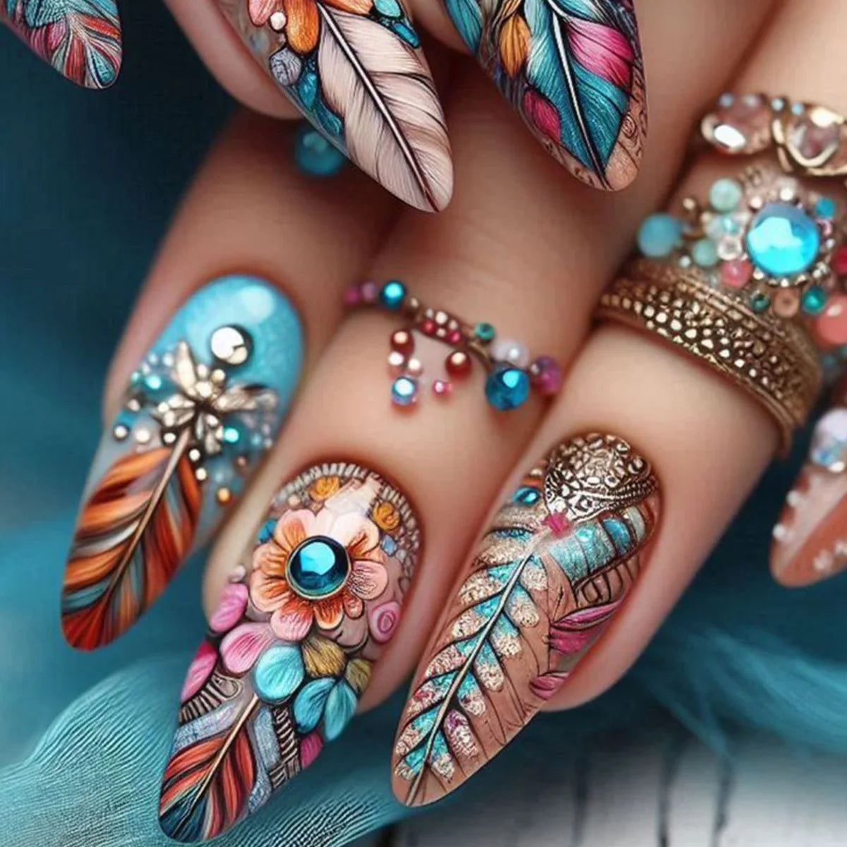 ✧ Decorative Press-On Nails · 24 Pieces
