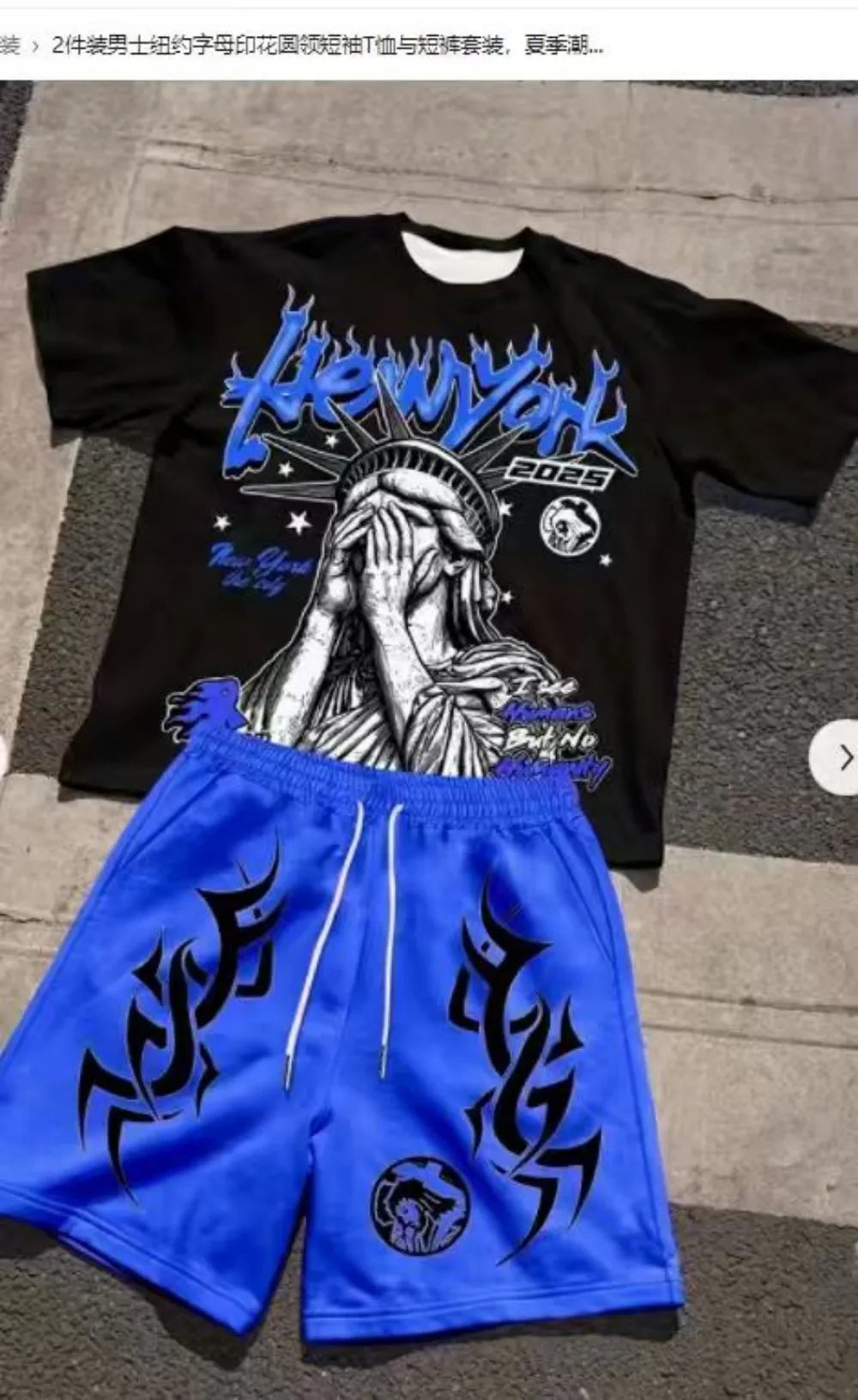 ✦ Men's Statue of Liberty Tee & Shorts Set