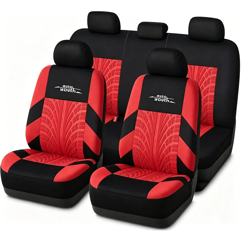 🛞 AUTOYOUTH Embroidered Car Seat Covers – Universal Full Set