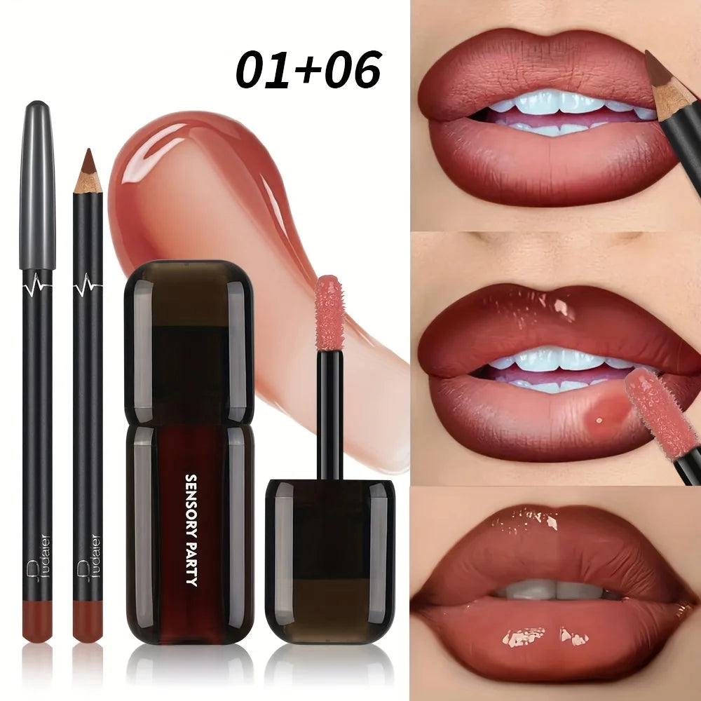 🌈 Gradient Lip Liner & Gloss Set