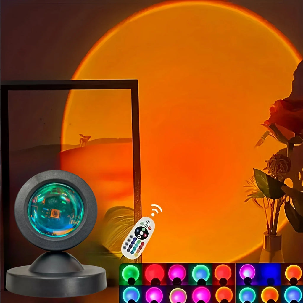 🌅 16-Color Sunset Projection Lamp