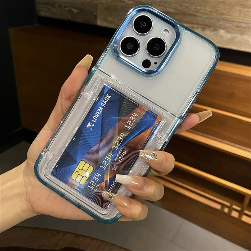 ♡ Clear iPhone Case with Card Holder