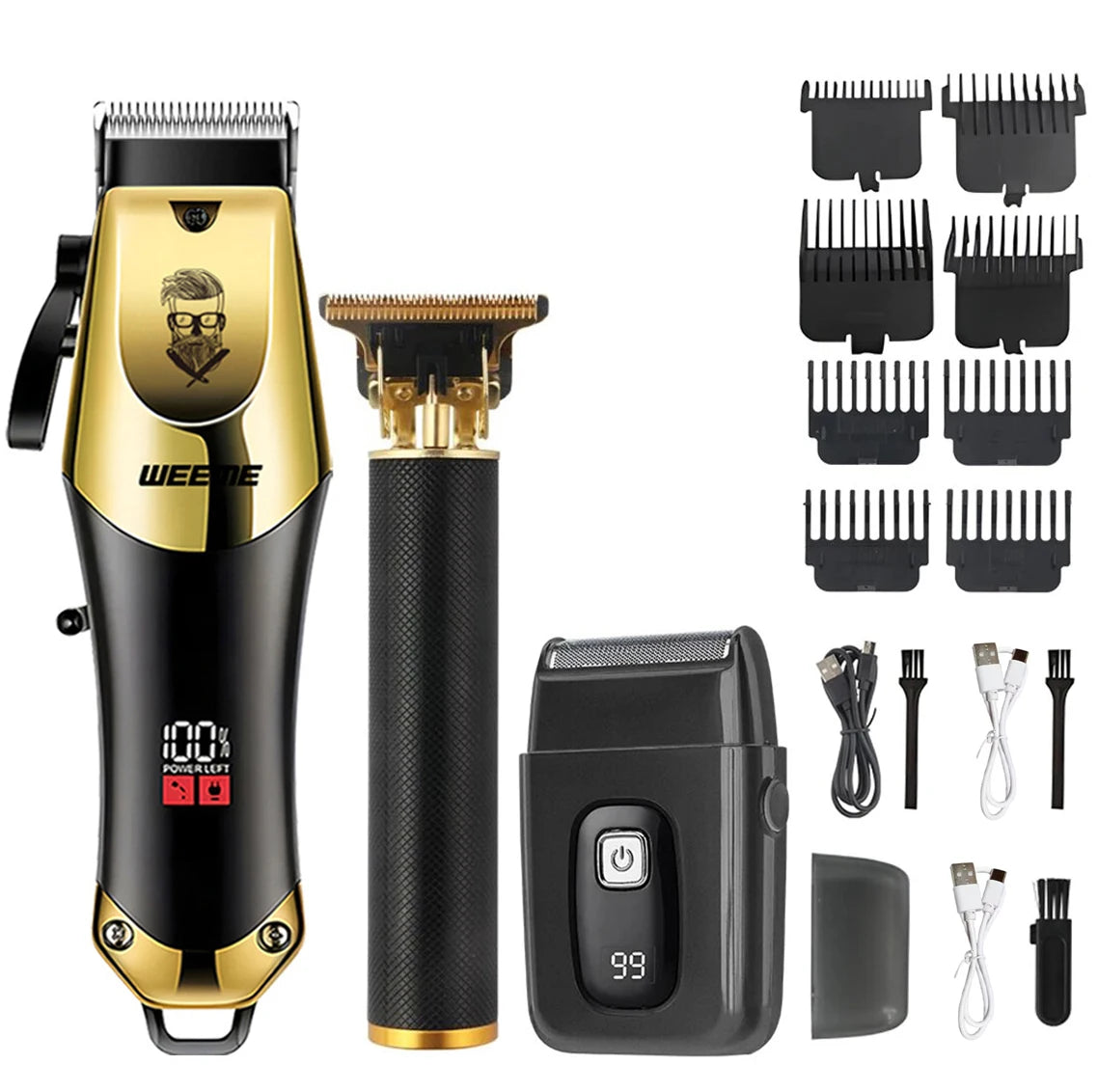 ✦ Rechargeable Hair Trimmer & Grooming Kit
