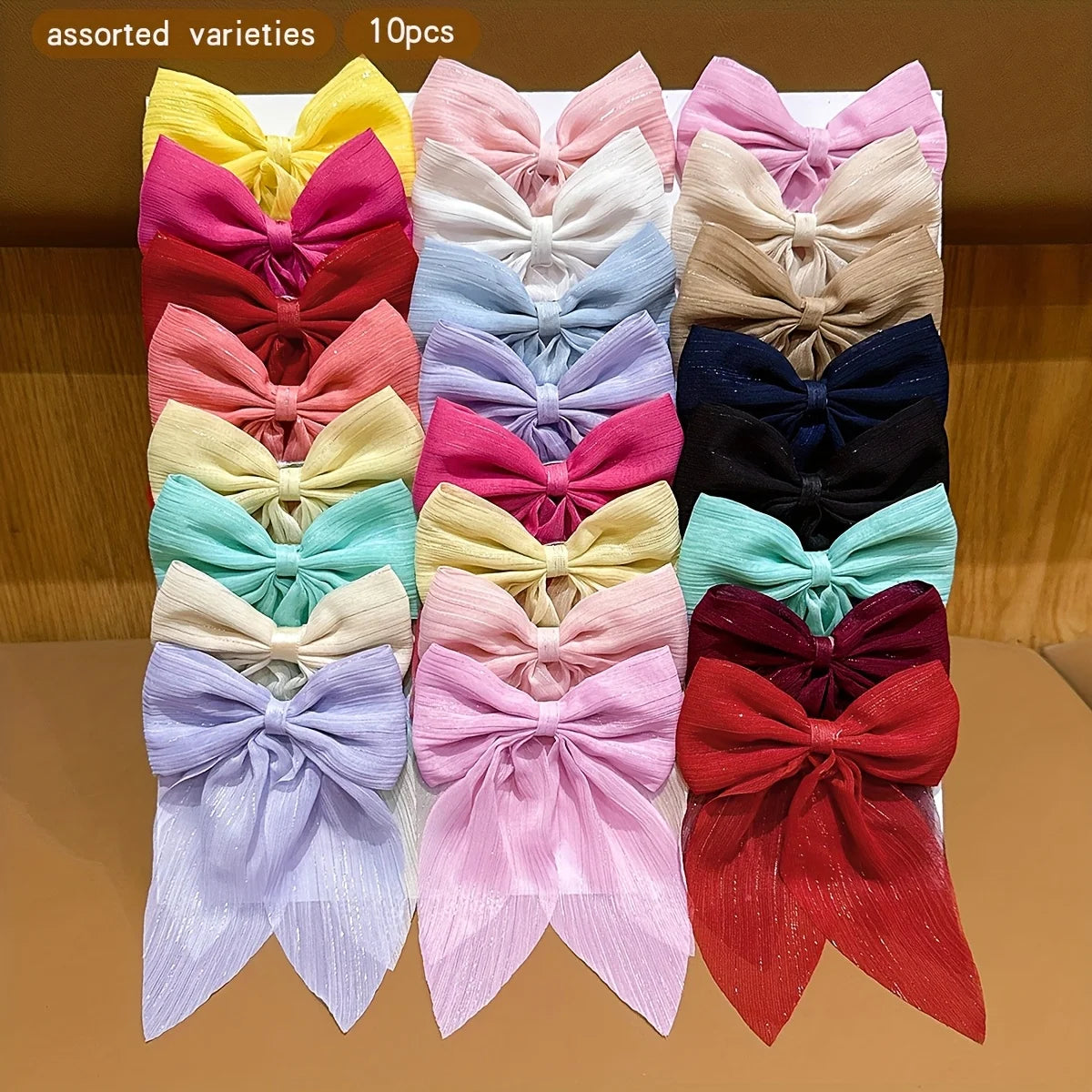🎀 10-Piece Bow Hair Clip Set
