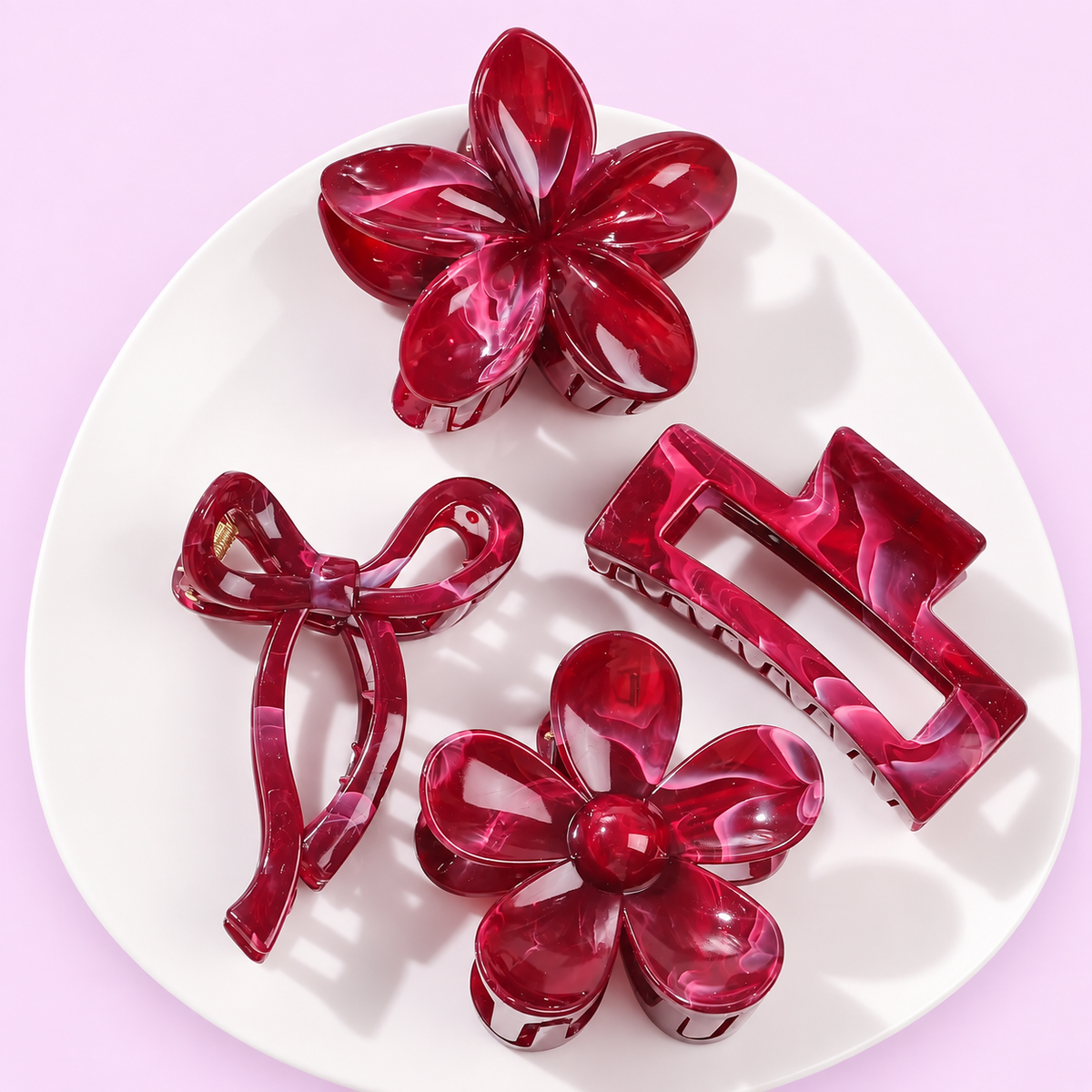 ♡ Four-Piece Hair Claw Clip Set