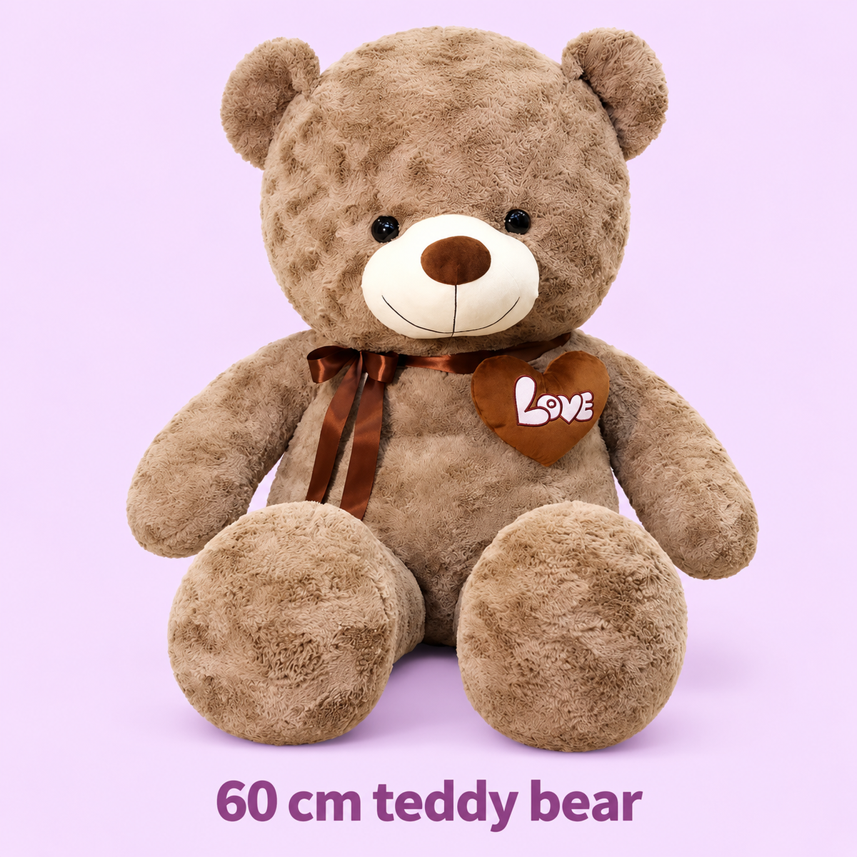 ♡ Love Heart Teddy Bear · 60 cm