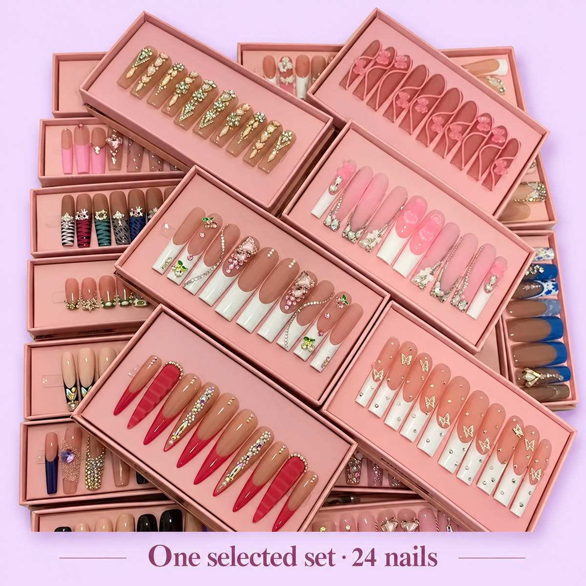 ✧ Decorative Press-On Nails · 24 Pieces